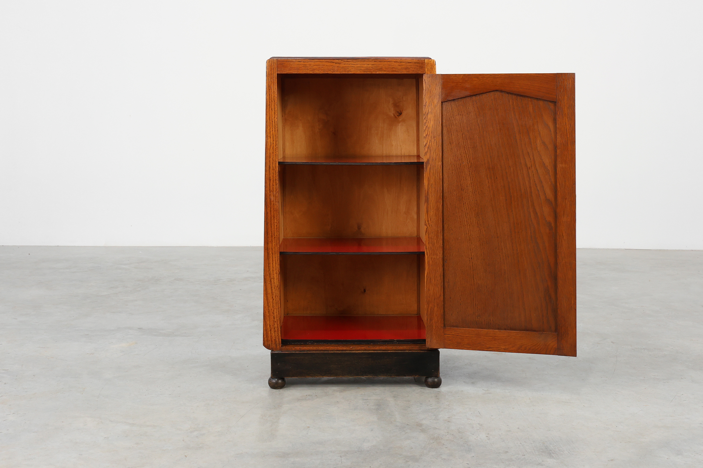 Amsterdamse school wooden cabinet or nightstand, The Netherlands ca. 1915 thumbnail